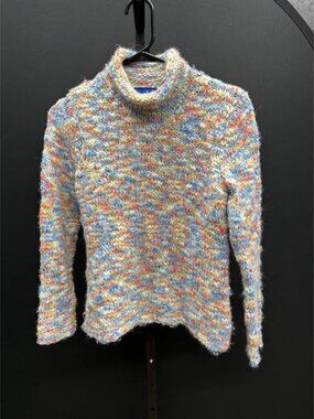 J.H. Collectibles Petite Multicolor Wool Blend Turtleneck Sweater